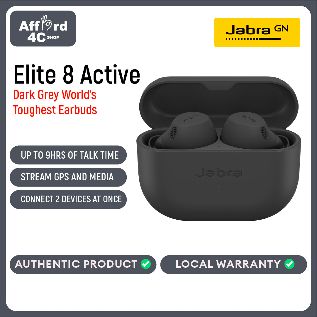 Jabra Elite 8 Active True Wireless Earbuds - Bluetooth Earphones Sports Earbuds