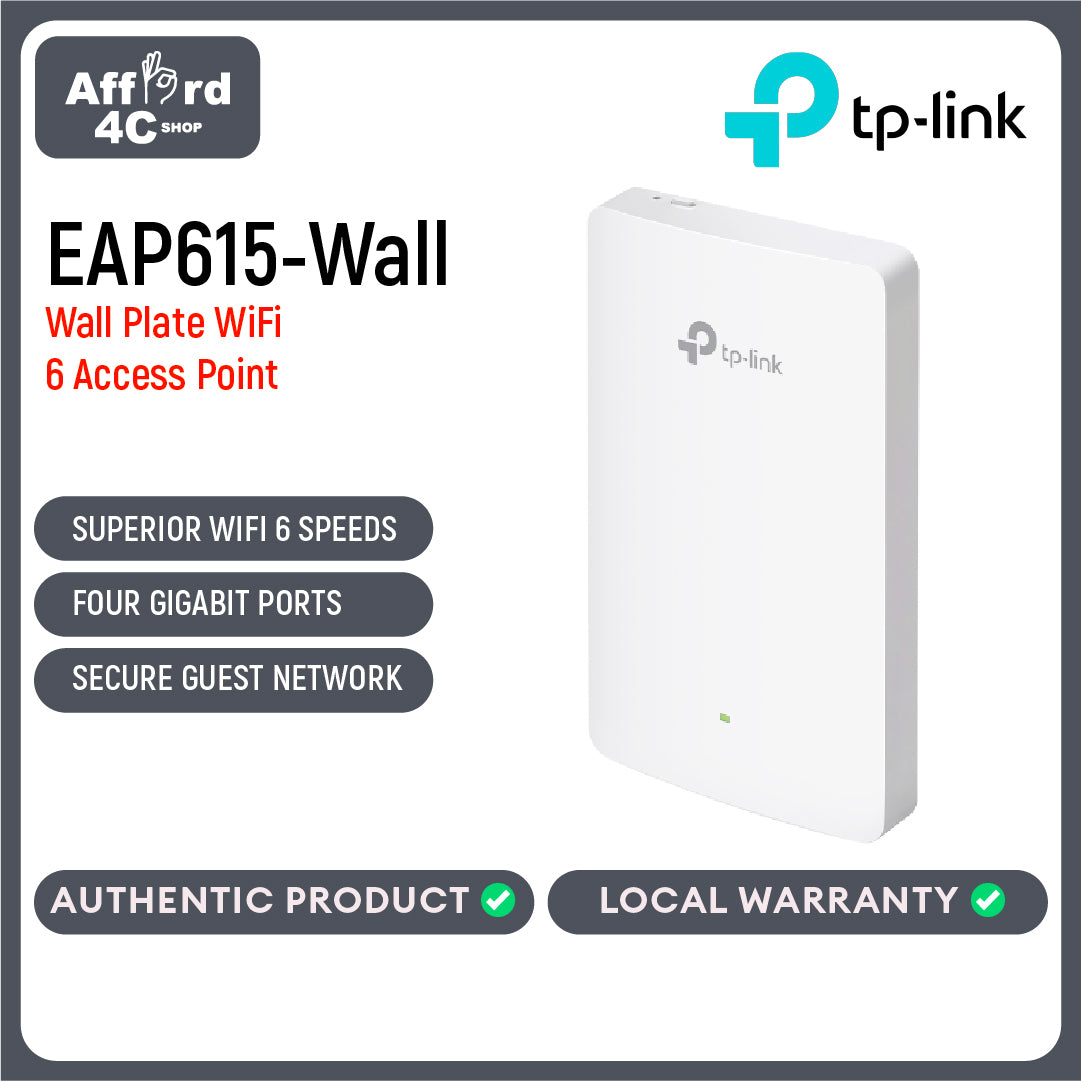 TP-Link EAP615-Wall AX1800 Wall Plate WiFi 6 Access Point