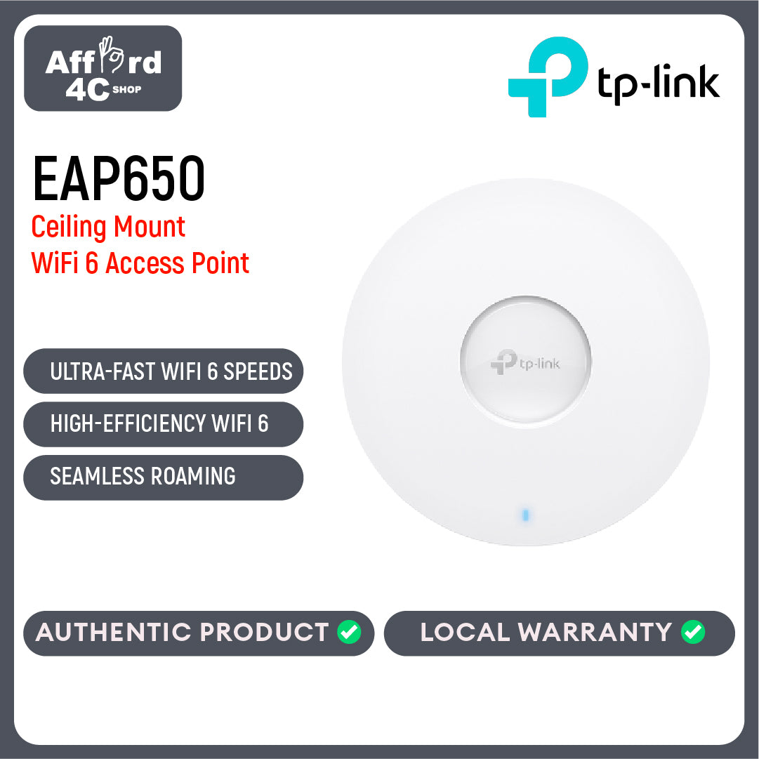 TP-Link EAP650 AX3000 Ceiling Mount WiFi 6 Access Point