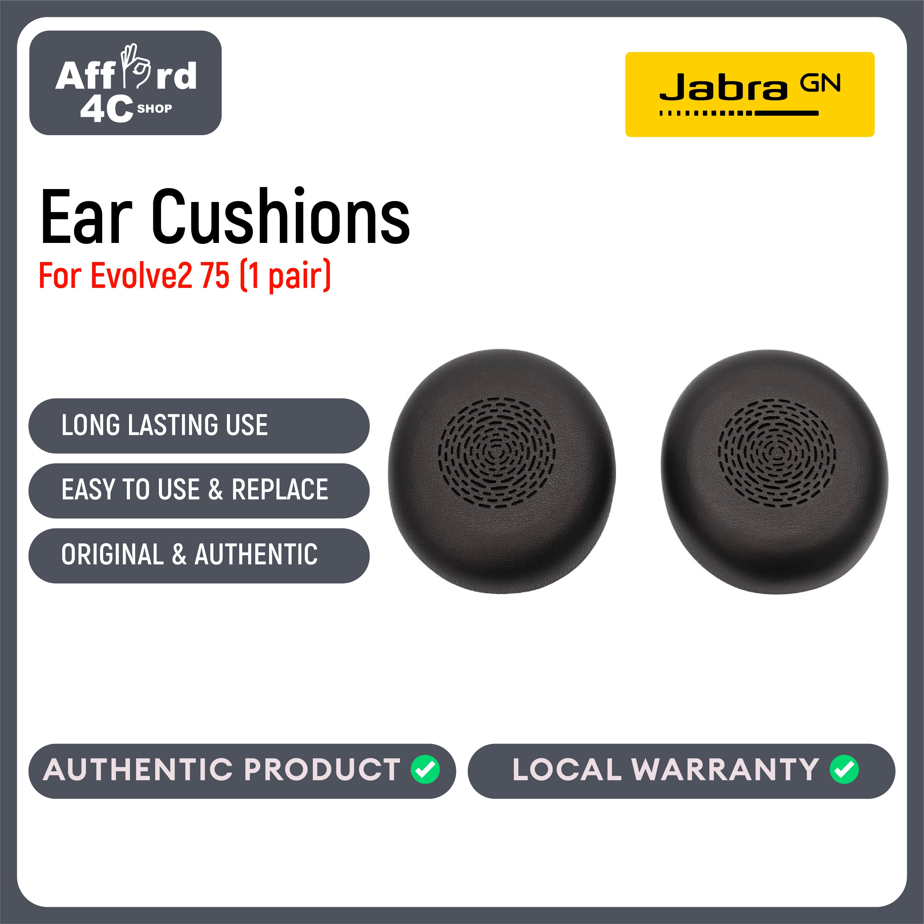 Jabra Evolve2 75 Ear Cushion (1 Pair)