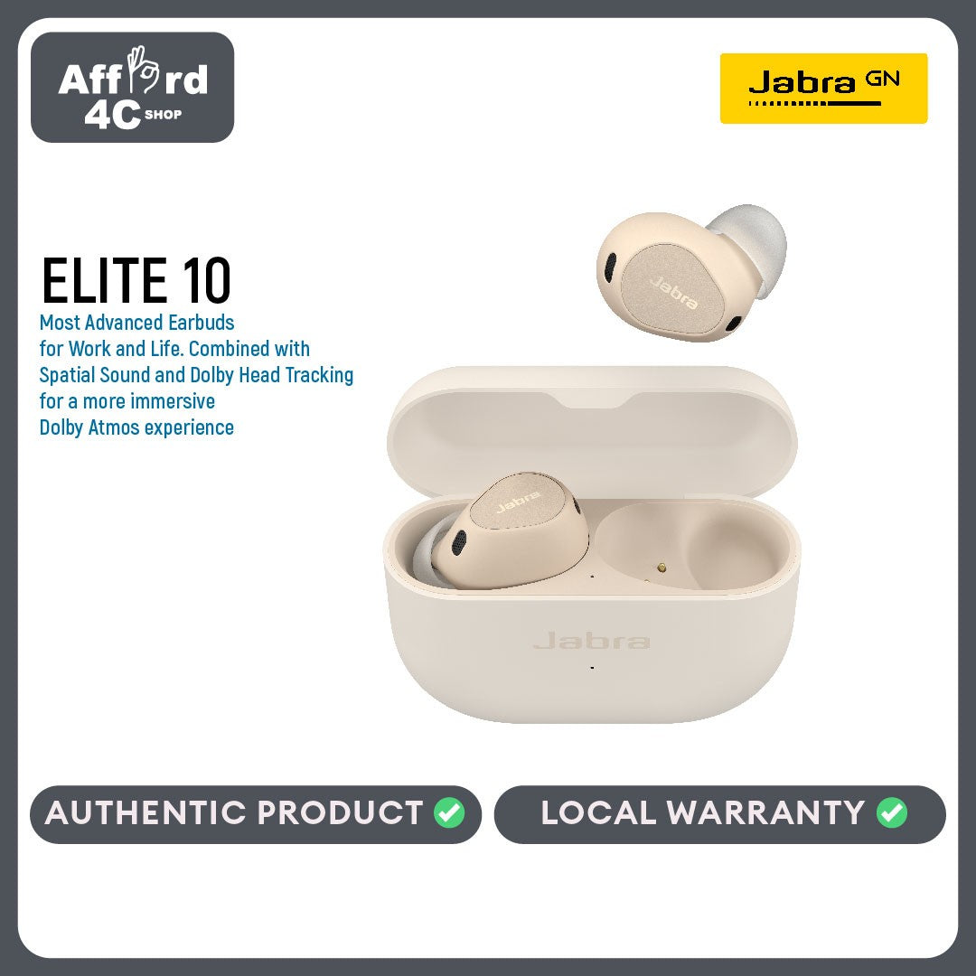 Jabra Elite 10 True Wireless Earbuds – Most Advanced Earbuds for Work and Life