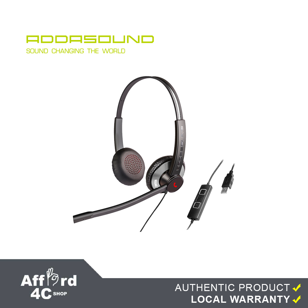 Addasound Epic 512 Binaural Headset with Double Microphone Noise Canceling for Extreme Noisy Working Environments