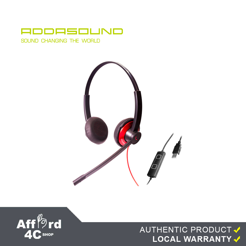 Addasound Epic 512 Binaural Headset with Double Microphone Noise Canceling for Extreme Noisy Working Environments