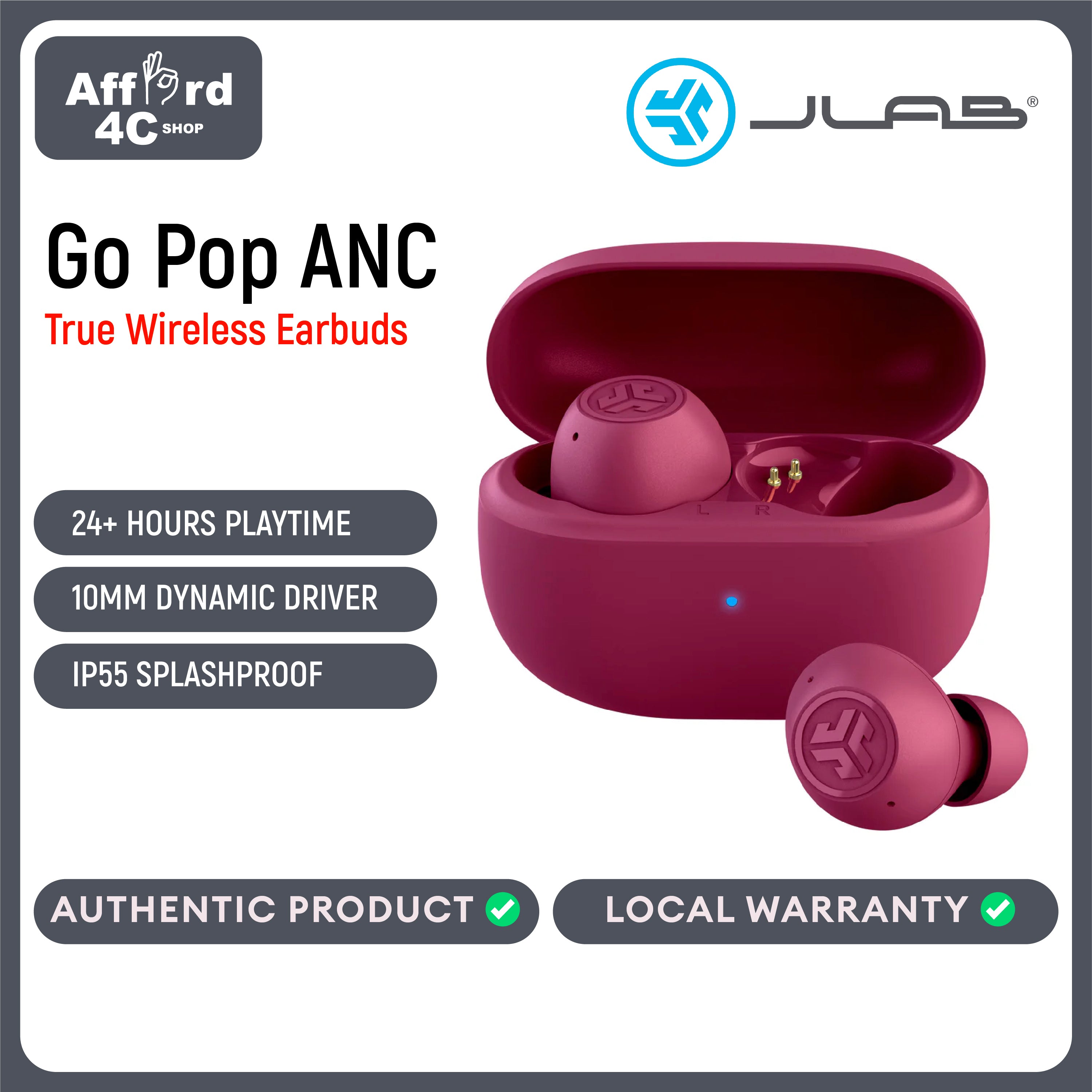 Jlab Go Pop ANC True Wireless Earbuds