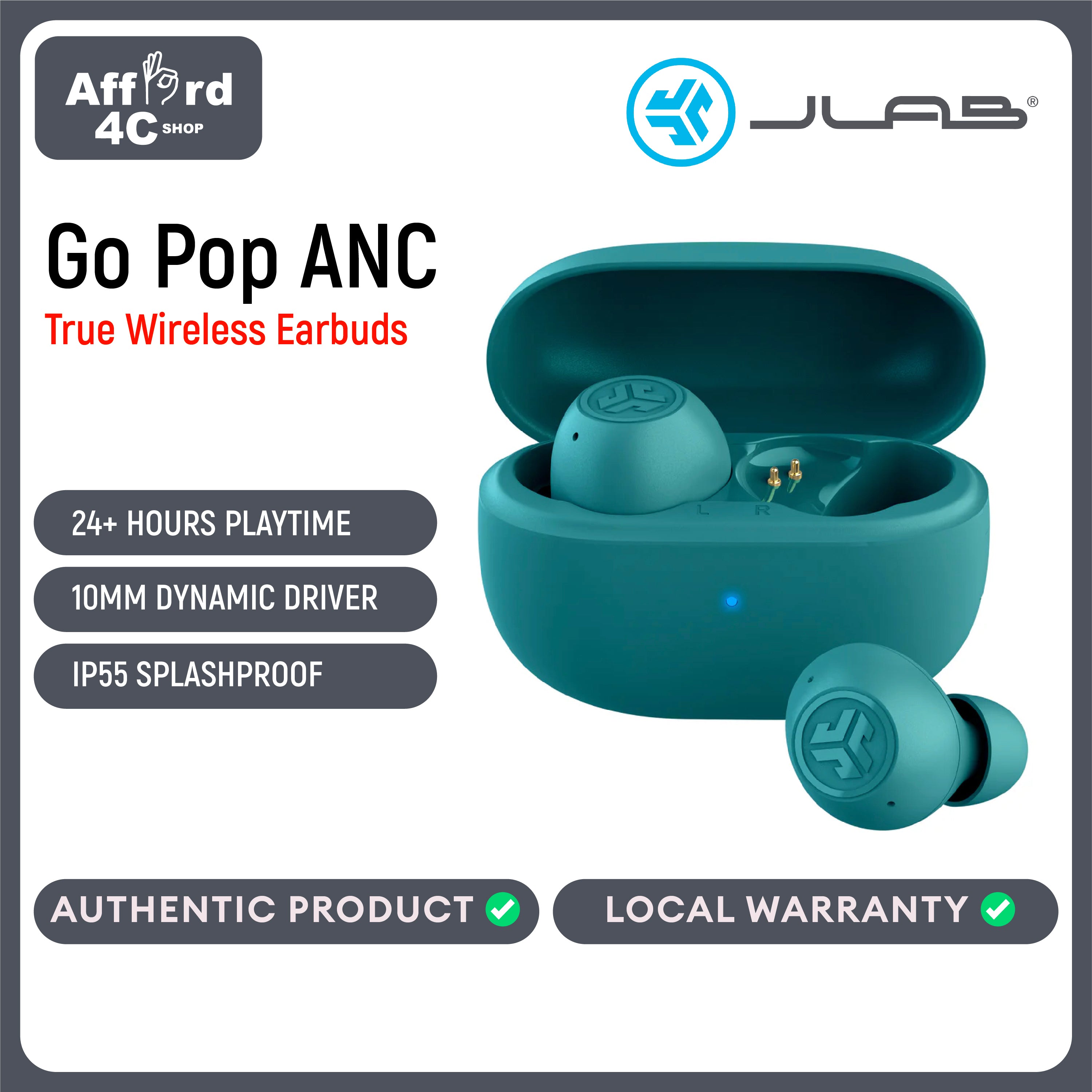 Jlab Go Pop ANC True Wireless Earbuds