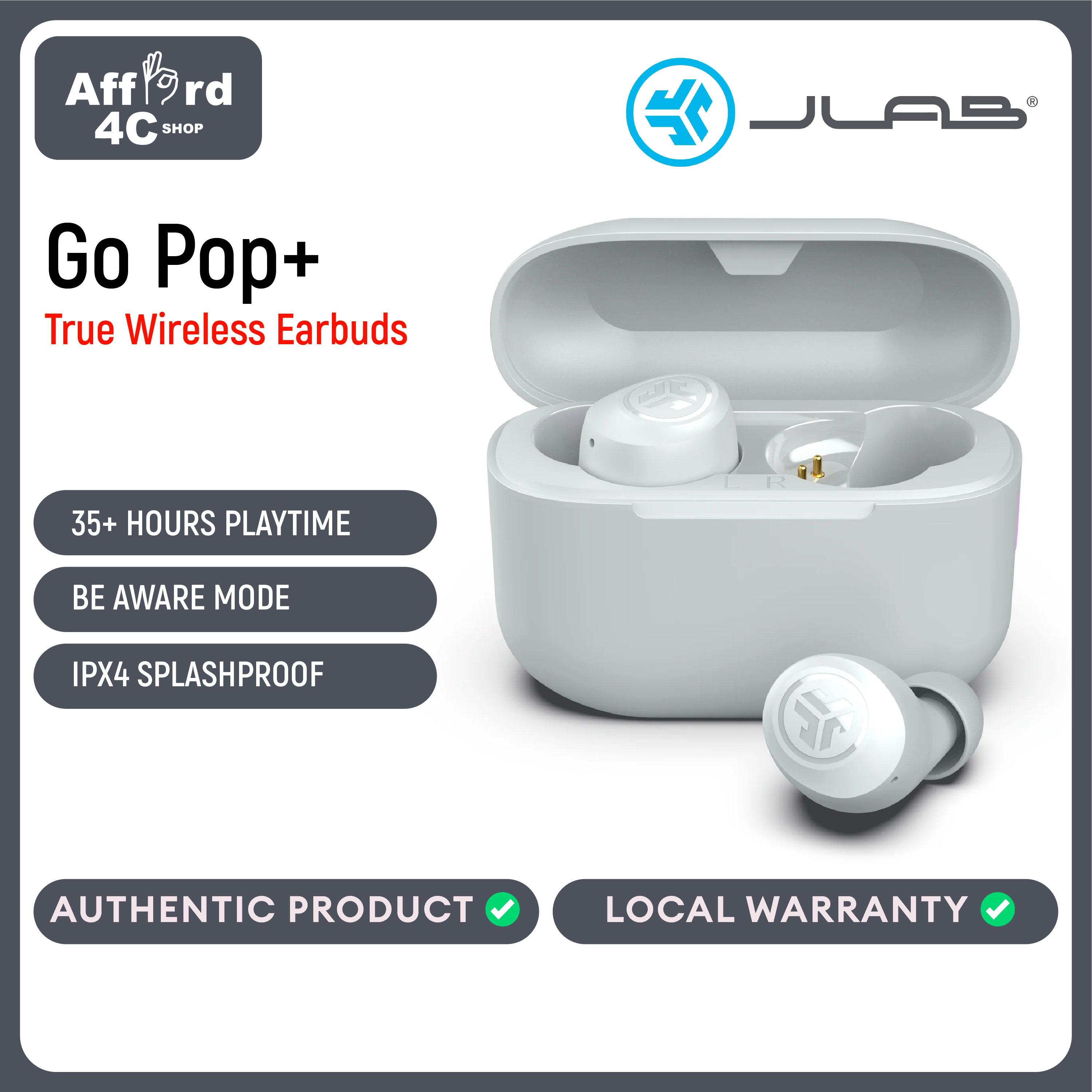 Jlab Go Pop+ True Wireless Earbuds