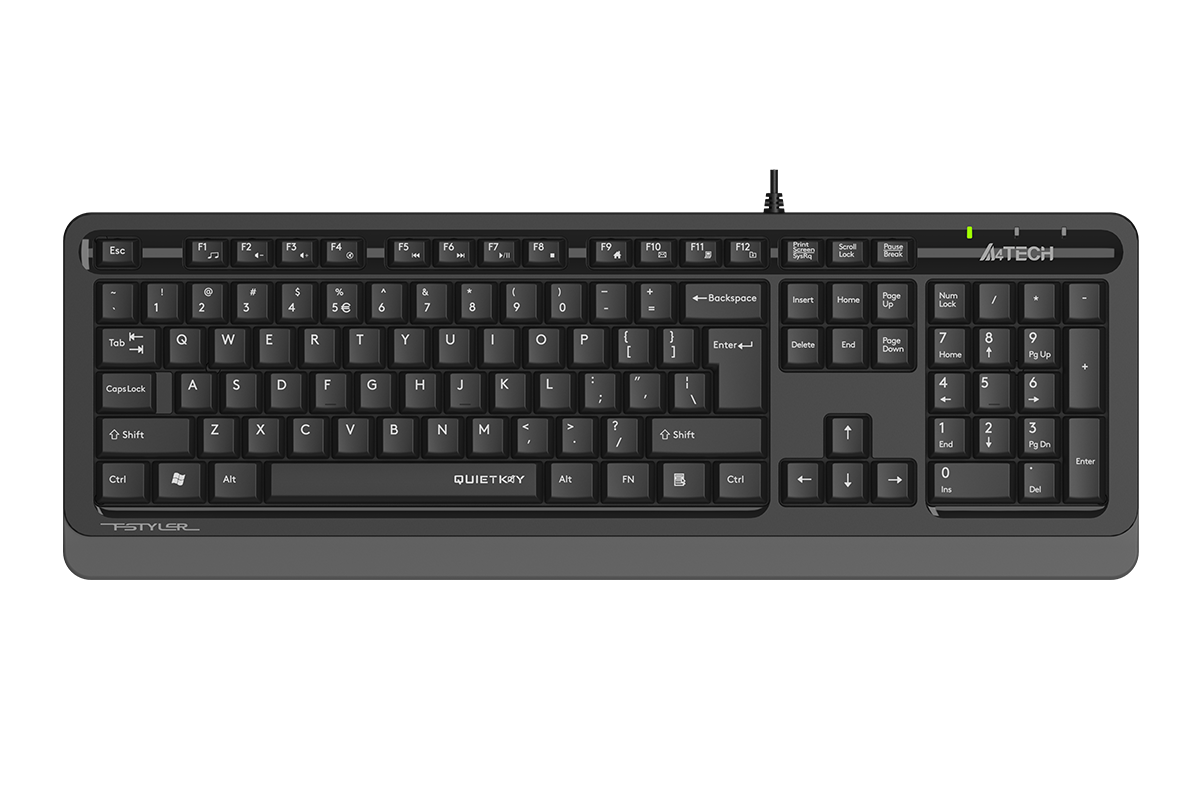 A4Tech Fstyler FK10 Sleek Multimedia Comfort Wired USB Keyboard