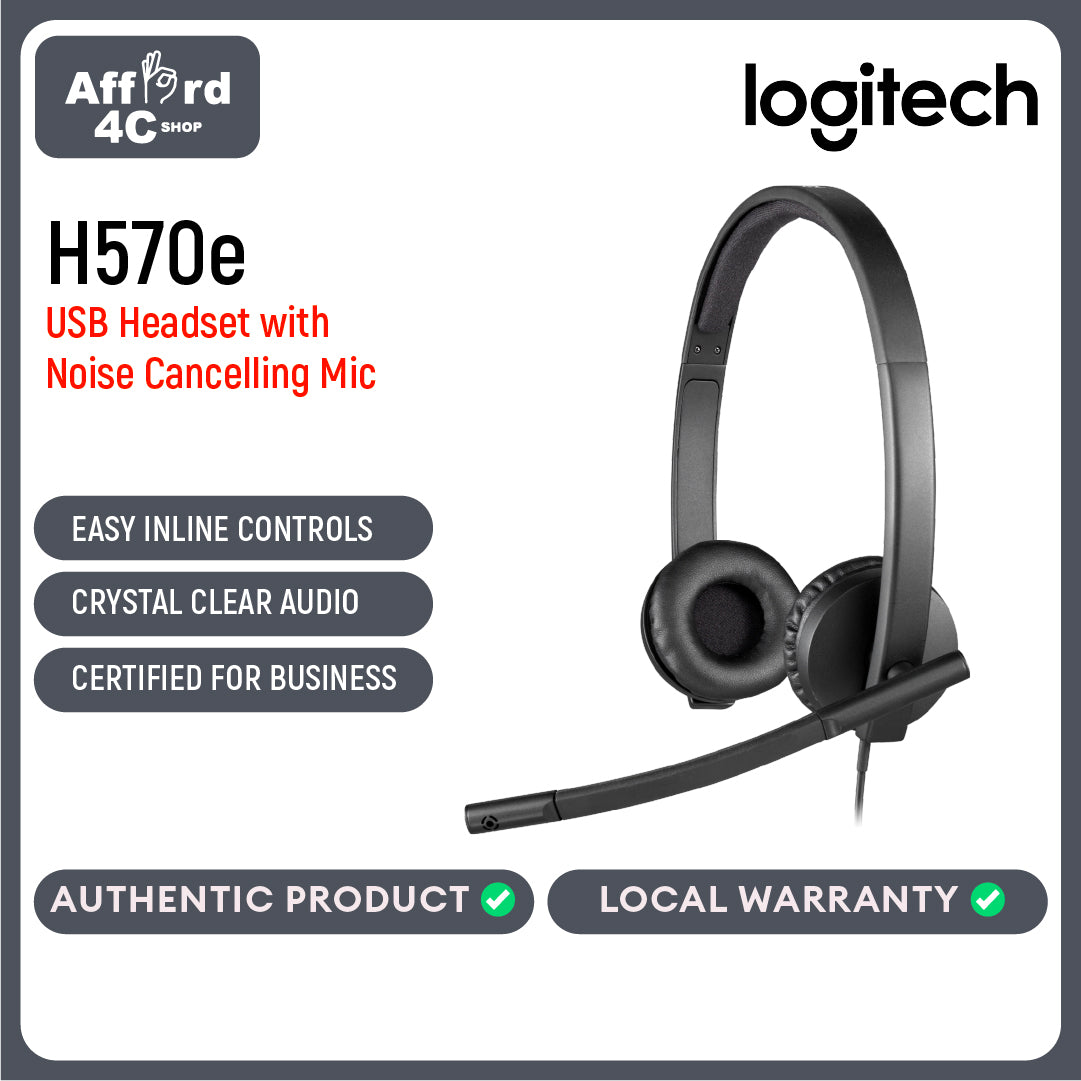 Logitech H570E USB Stereo Headset