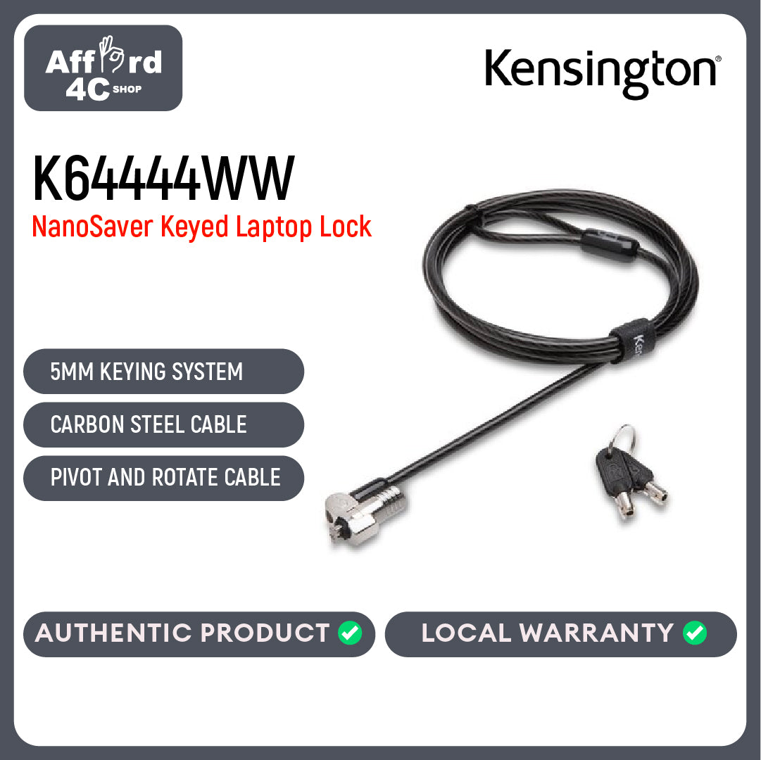 Kensington NanoSave Keyed Laptop Lock (K64444WW)