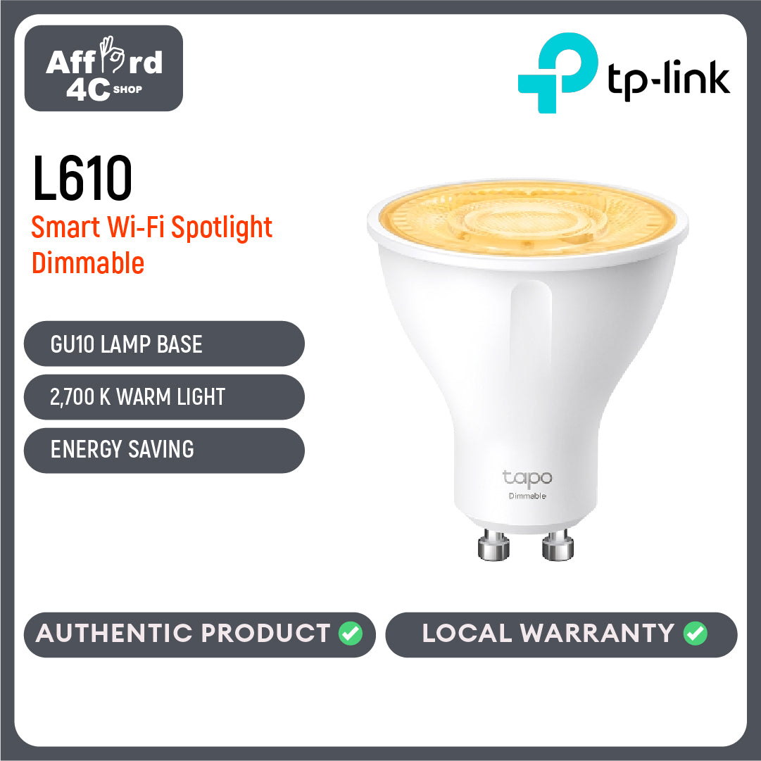 Tapo L610 Smart Wi-Fi Spotlight, Dimmable