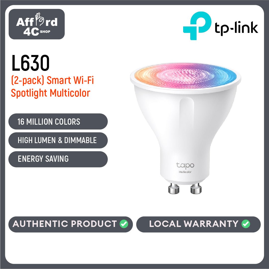 Tapo L630(2-Pack) Smart Wi-Fi Spotlight, Multicolor