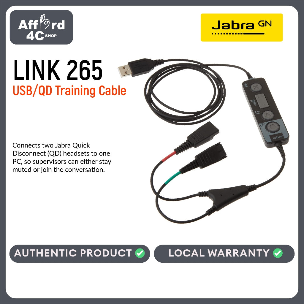Jabra Link 265 USB/QD Training Cable