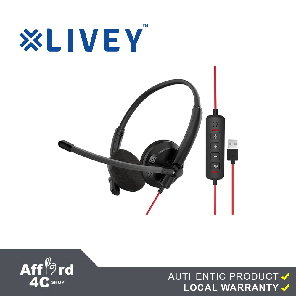 Livey  Savvy 410 Series LT-410DJU 2 IN 1 (3.5mm + USB) Stereo Headset