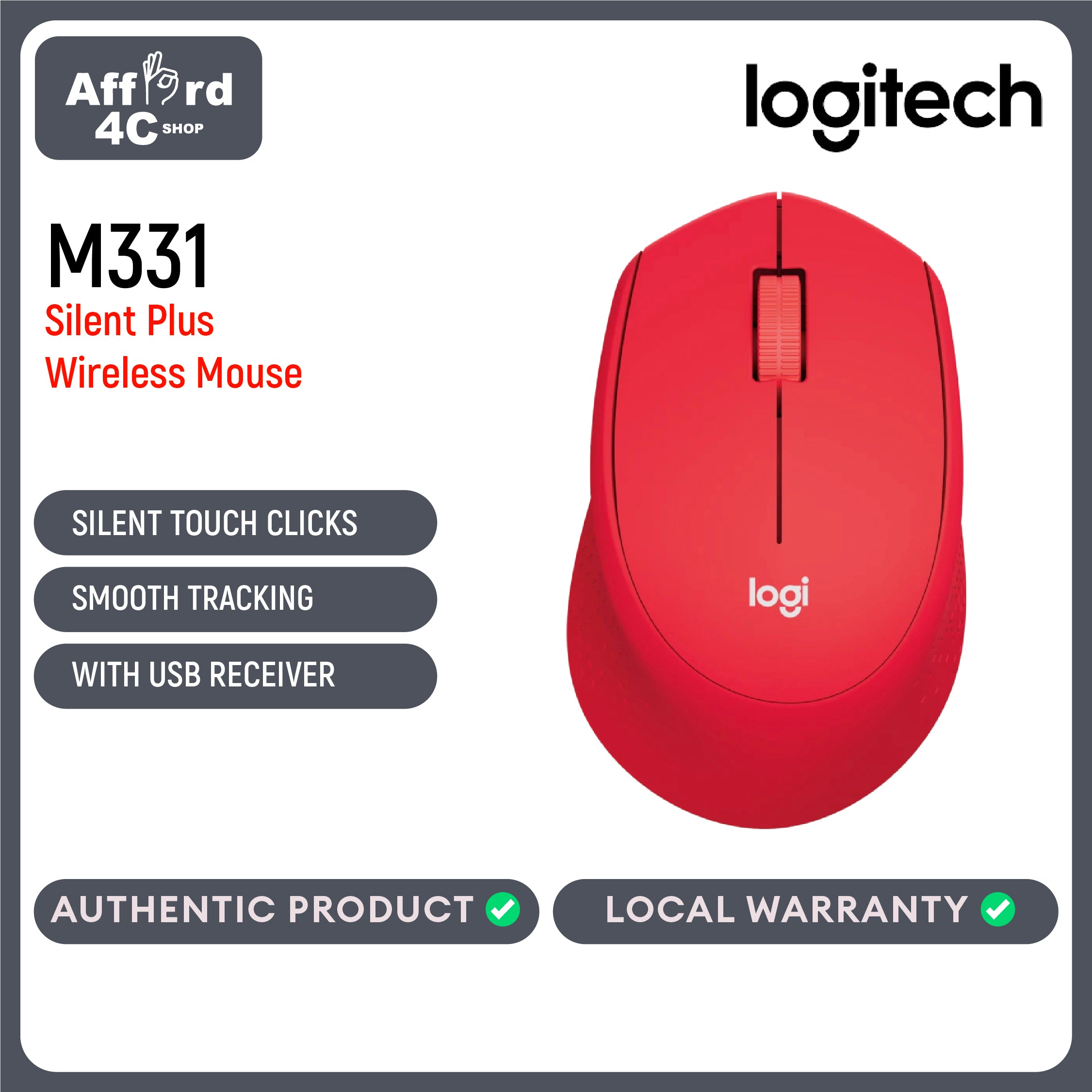 Logitech M331 Silent Plus Wireless Mouse