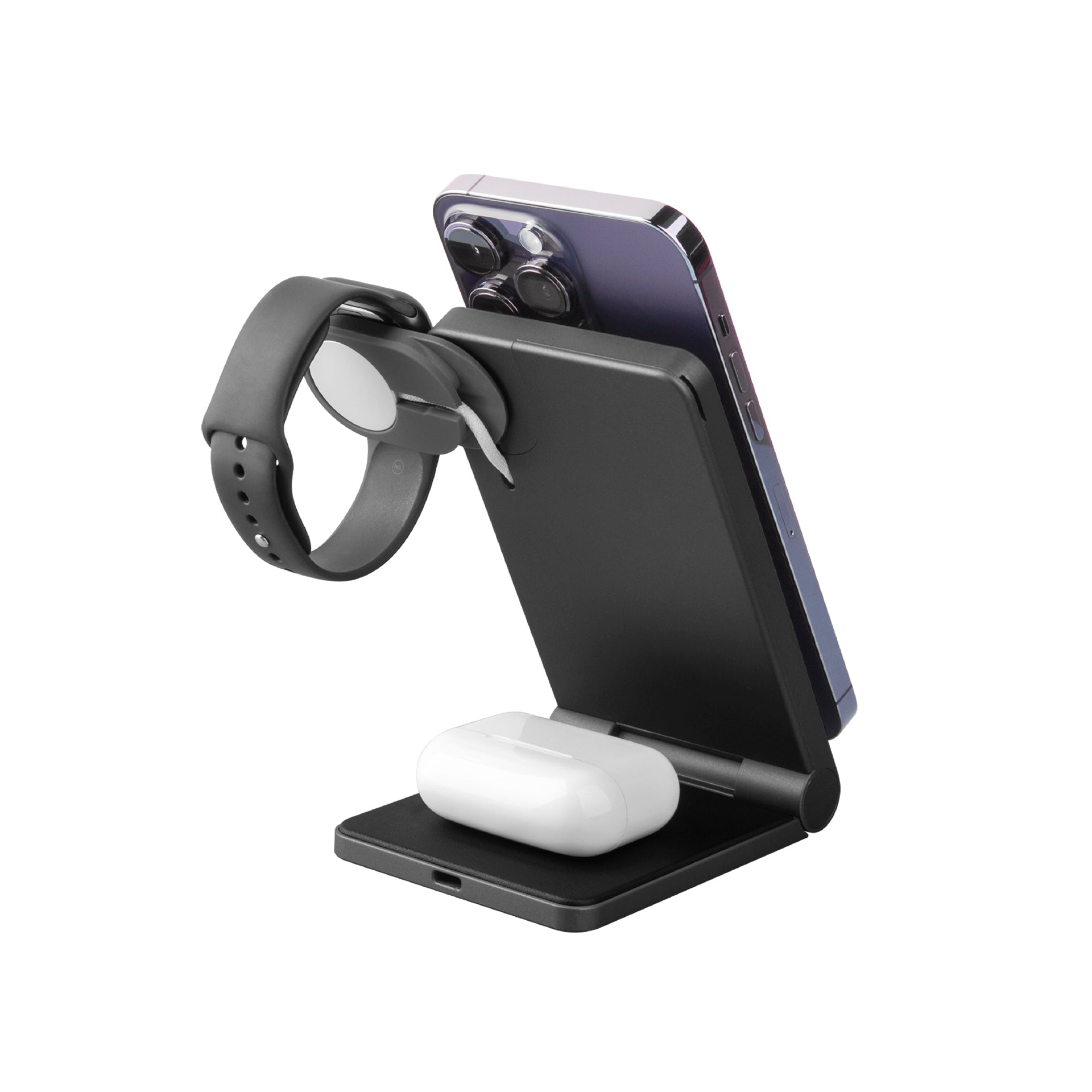 Energea MagTrio 3-In-1 MagSafe Compatible Wireless Charging Stand