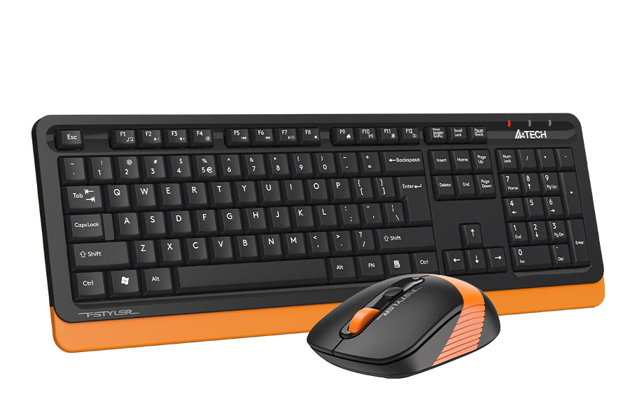 A4tech FG1010 Fstyler 2.4G Power-Saving Wireless Keyboard and Mouse Combo Set - Grey