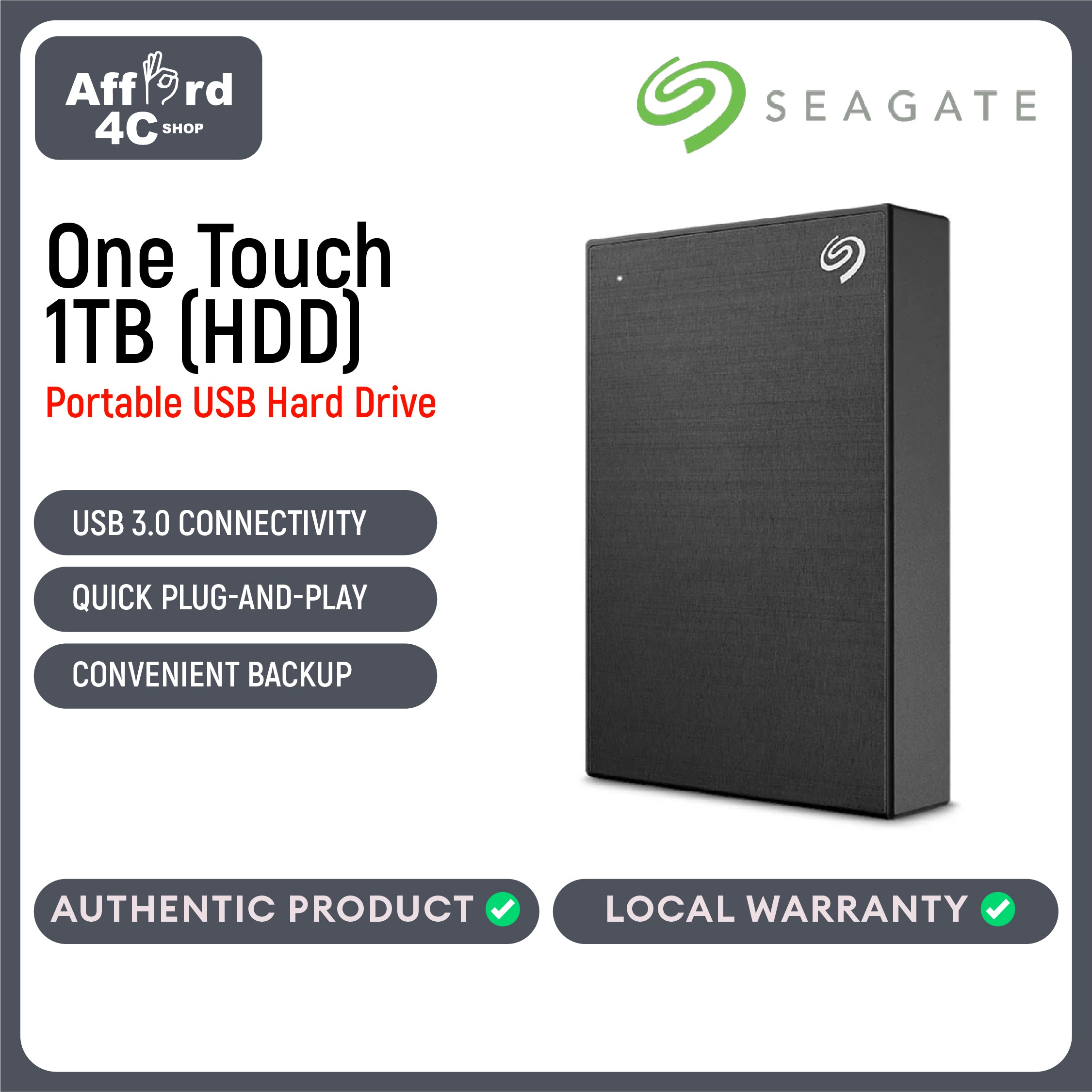 Seagate One Touch SSD v.2Ext 1Tb Black - Silver - Blue