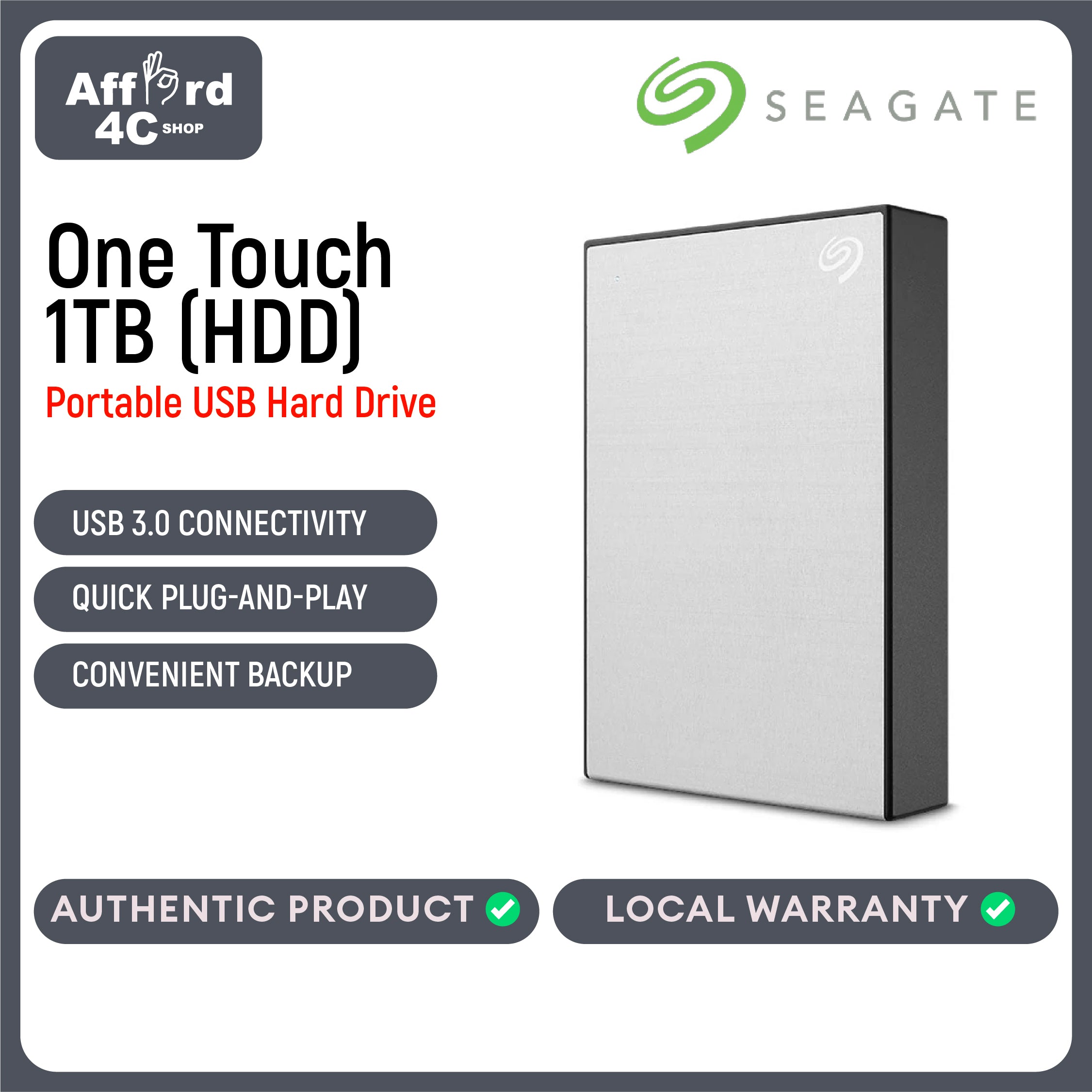 Seagate One Touch SSD v.2Ext 1Tb Black - Silver - Blue