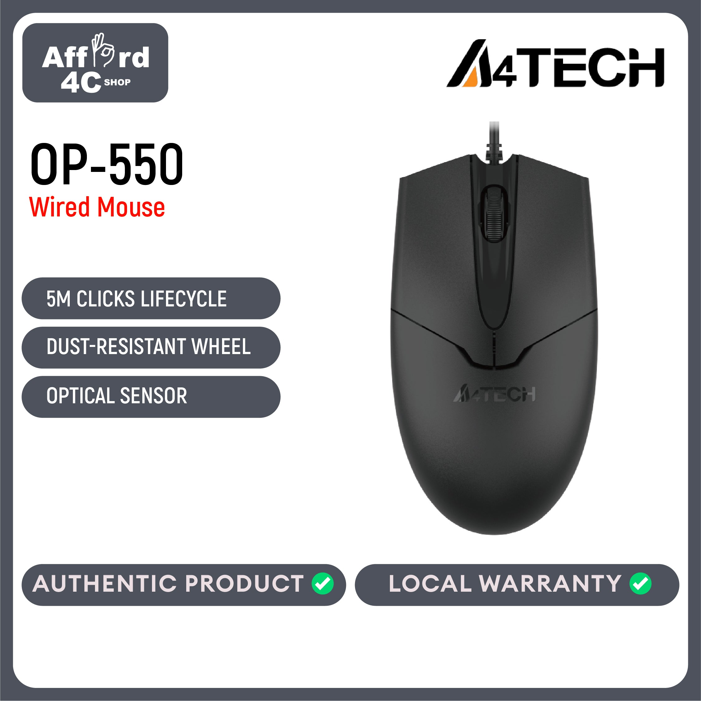 A4Tech OP-550 Wired Mouse
