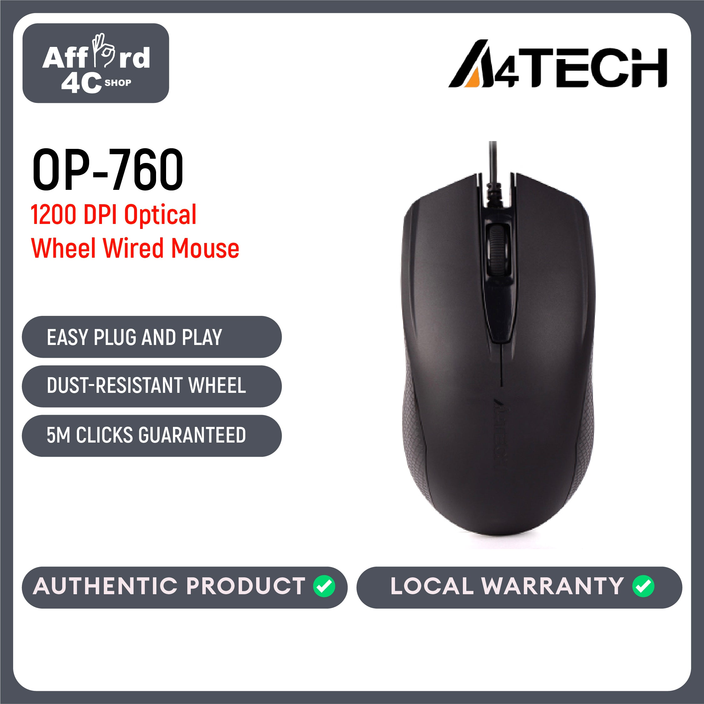 A4Tech OP-760 Optical USB Mouse