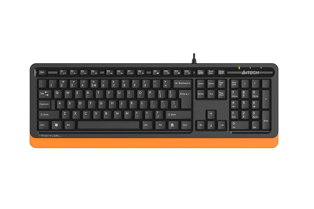 A4Tech Fstyler FK10 Sleek Multimedia Comfort Wired USB Keyboard