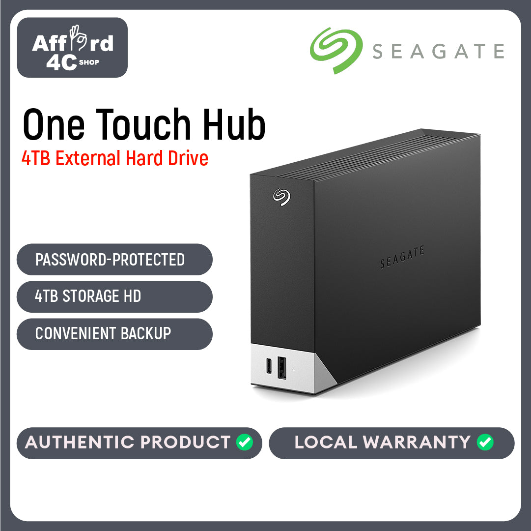 Seagate One Touch (HDD), Desktop Hub- 4TB - 6TB -  8TB - 10TB - 14TB