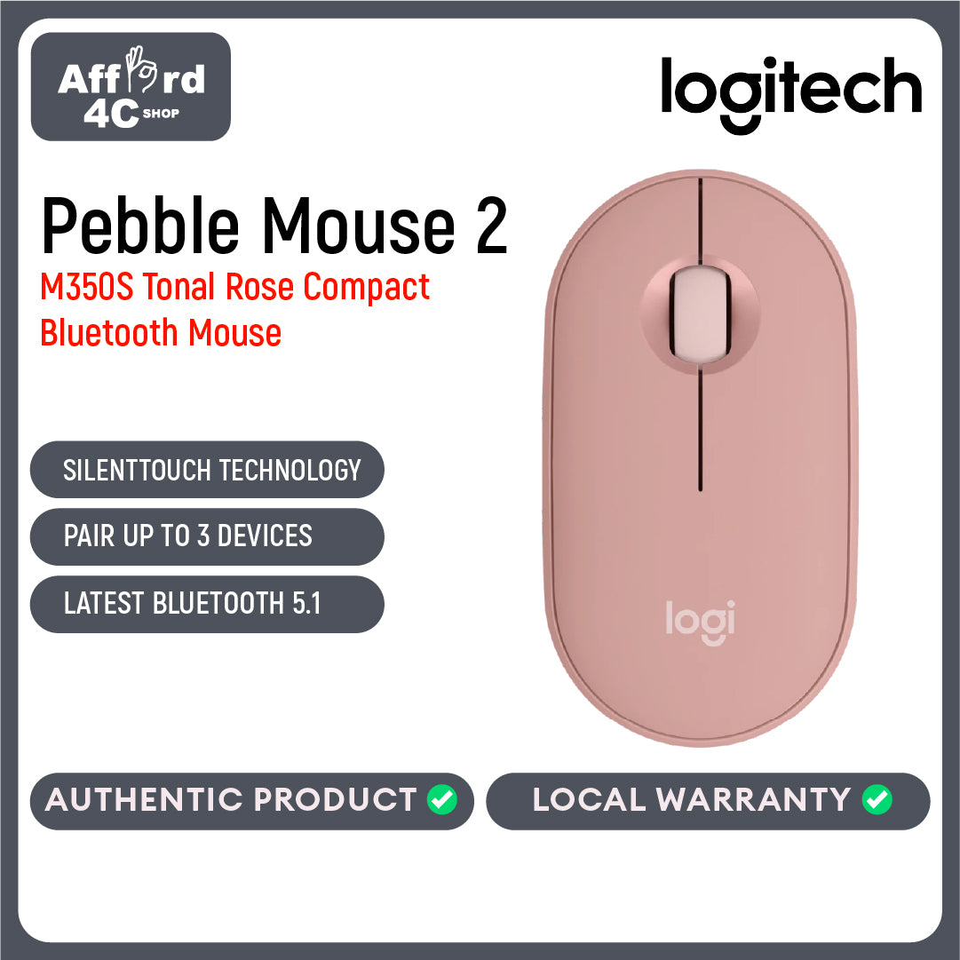 Logitech M350S Pebble Mouse 2 Wireless Mouse