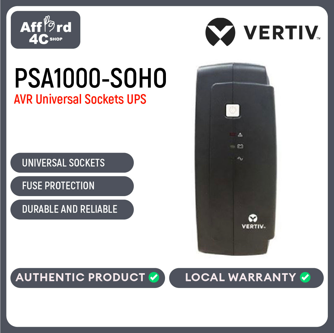 Vertiv Liebert PSA ITON 1000VA 230V AVR Universal Sockets (PSA1000-SOHO)