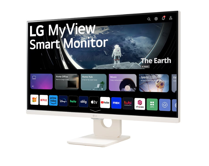 LG 27SR50F-W 27" FHD IPS MyView Smart Monitor with webOS and Built-in Speakers
