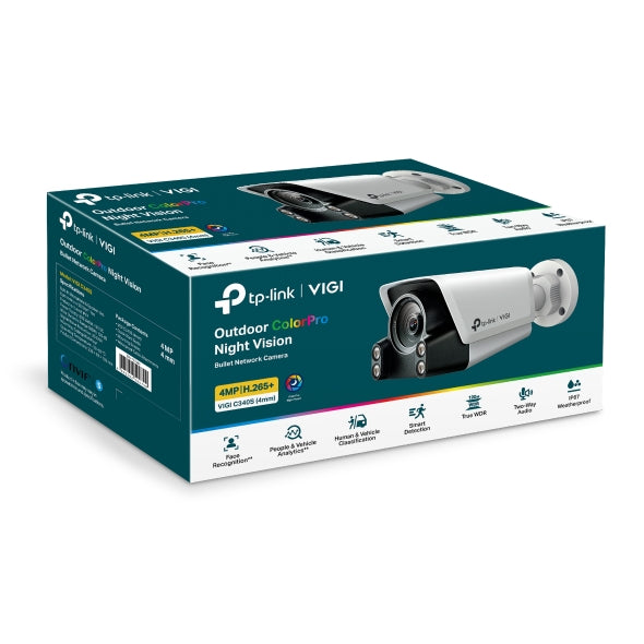 TP-Link VIGI C340S 4MP Outdoor ColorPro Night Vision Bullet Network Camera