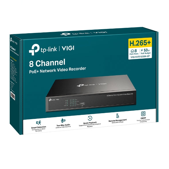 TP-Link VIGI NVR1008H-8P 8 Channel PoE+ Network Video Recorder