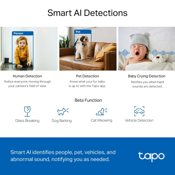 Tapo C220 Pan/Tilt AI Home Security Wi-Fi Camera