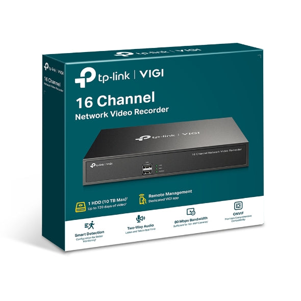 TP-Link VIGI NVR1016H 16 Channel Network Video Recorder