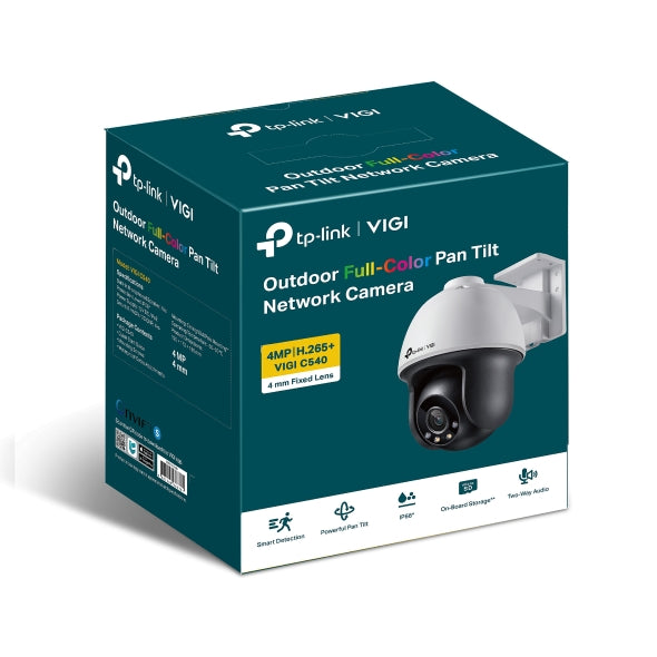 TP-Link VIGI C540 VIGI 4MP Outdoor Full-Color Pan Tilt Network Camera