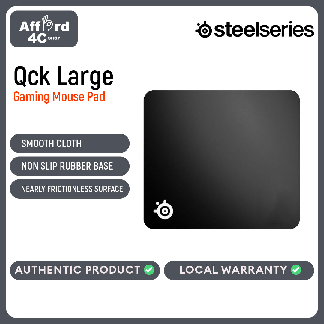 SteelSeries QCK Cloth Gaming Mouse Pad Large (450mm x 400mm x 2mm)