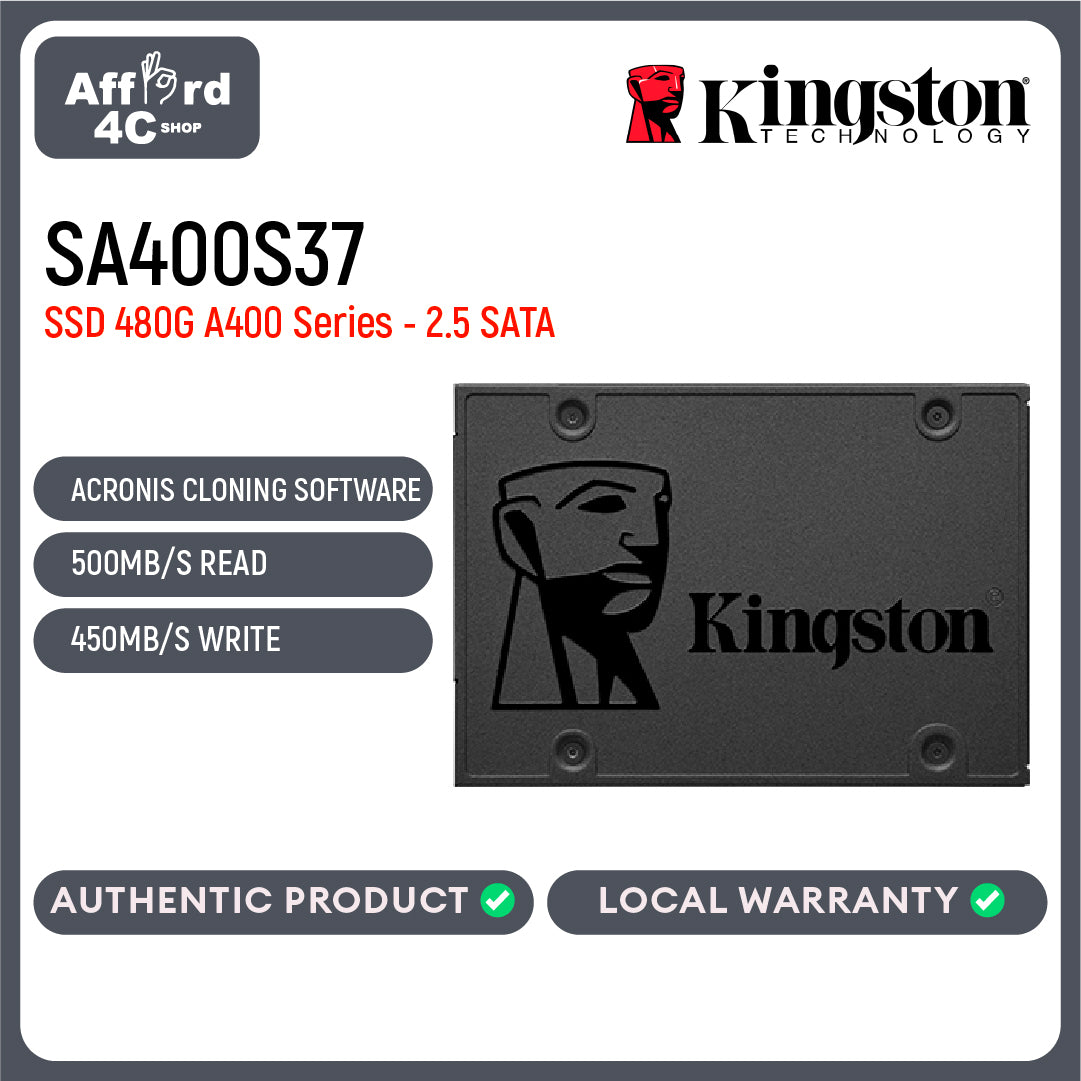 Kingston A400 480GB/960GB 2.5" SATA 3 SSD Solid State Drive