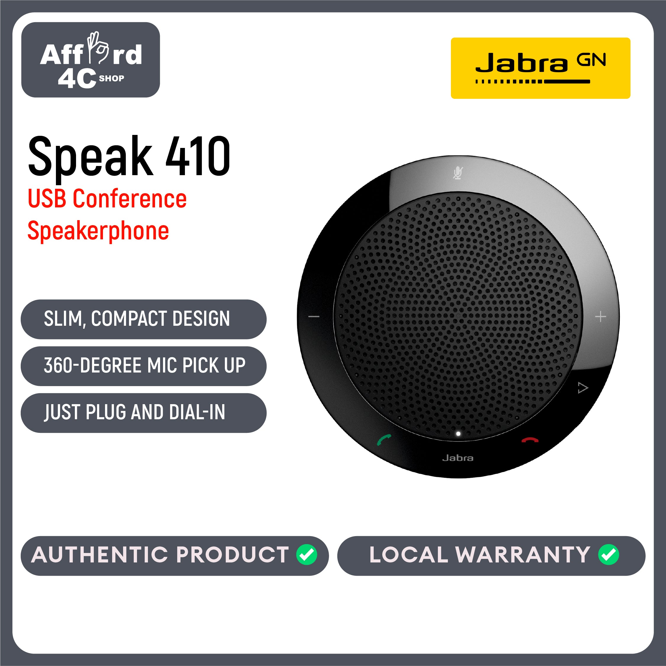 Jabra Speak 410 USB Conference Speakerphone