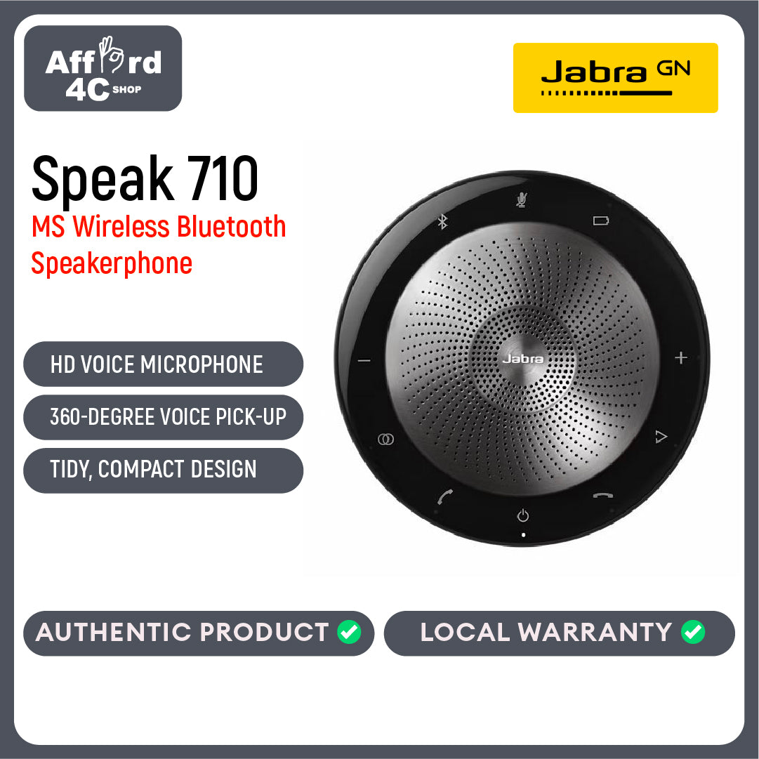 Jabra Speak 710 MS Wireless HD Conference Speakerphone With Link 370 USB Adapter