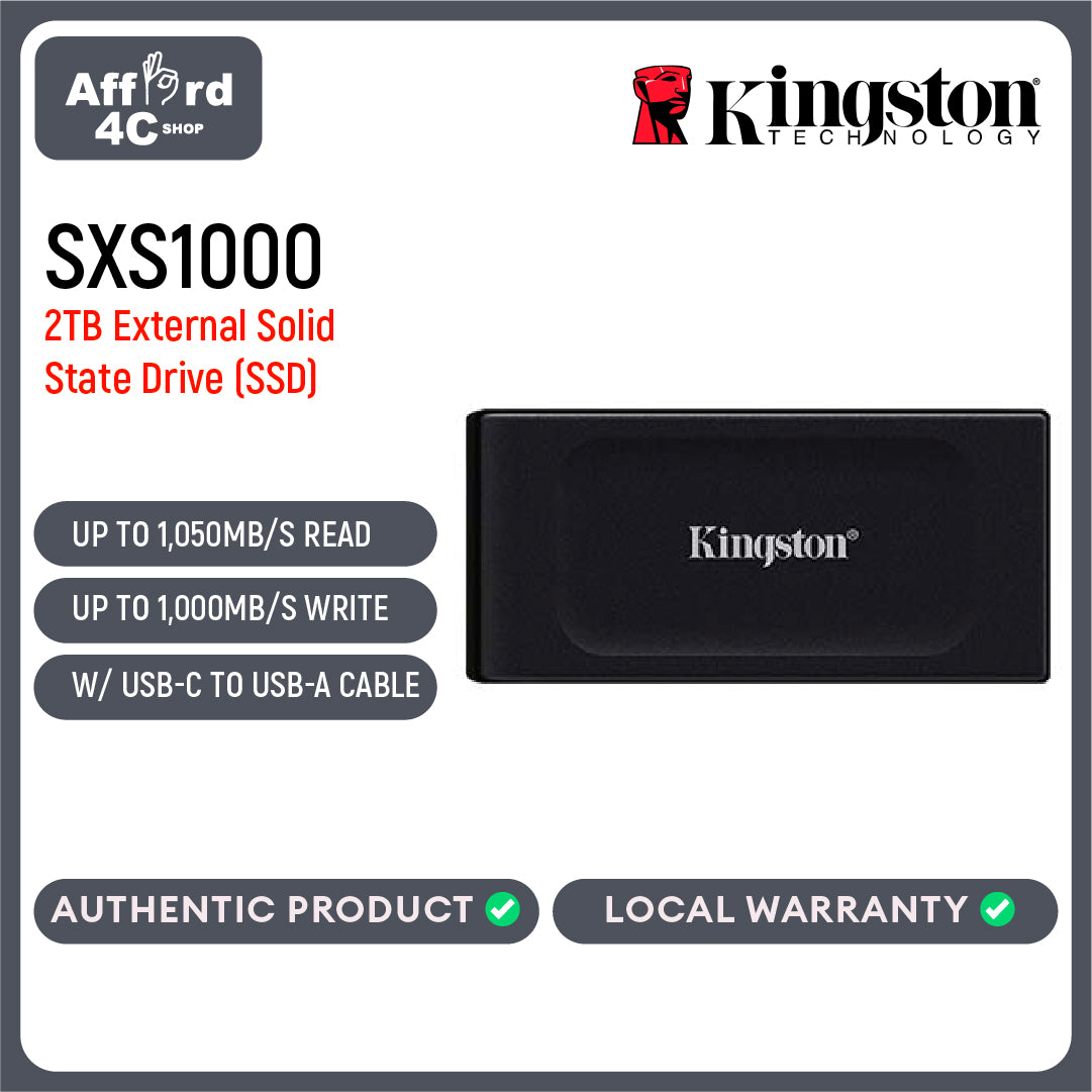 Kingston XS2000/XS1000 500GB/1TB/2TB High-performance External Portable Solid State Drive SSD