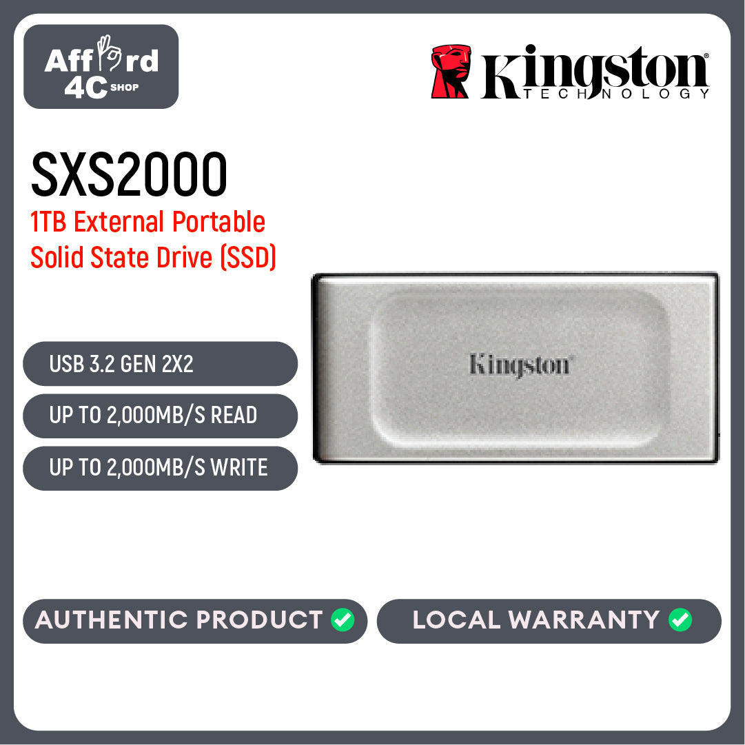 Kingston XS2000/XS1000 500GB/1TB/2TB High-performance External Portable Solid State Drive SSD