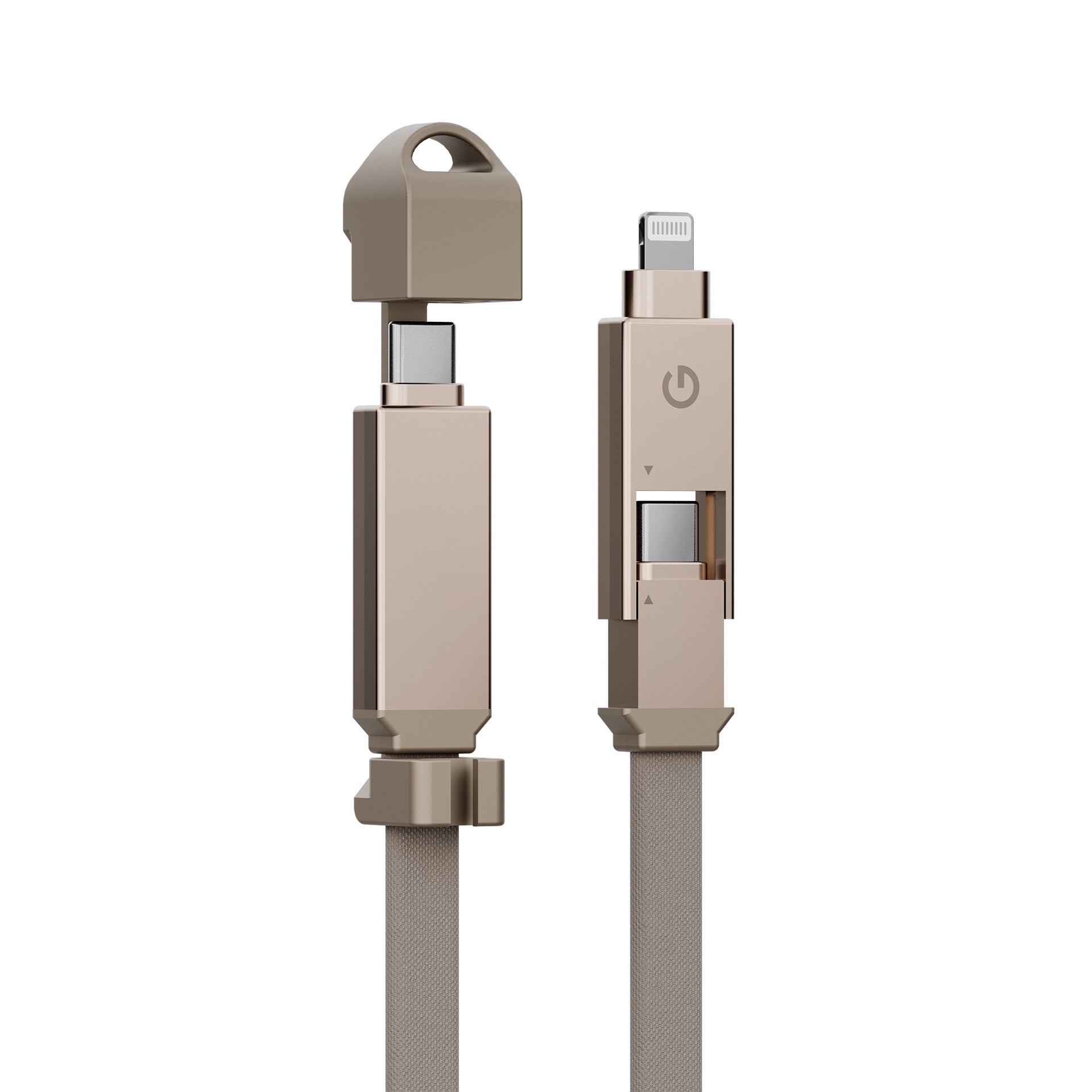 Energea Sheath 2-In-1  C To C + Lightning Cable, 480Mbps, 60W, 1M -Gun