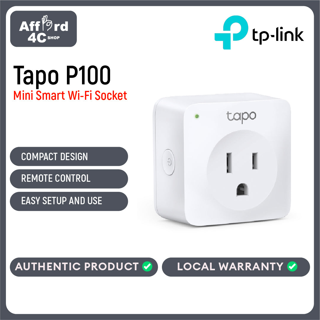 TP Link Tapo P100(1-pack) Mini Smart Wi-Fi Socket