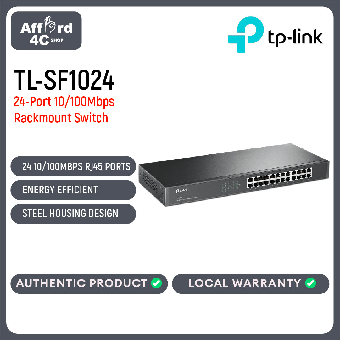 TP-Link TL-SF1024 24-Port 10/100Mbps Rackmount Switch