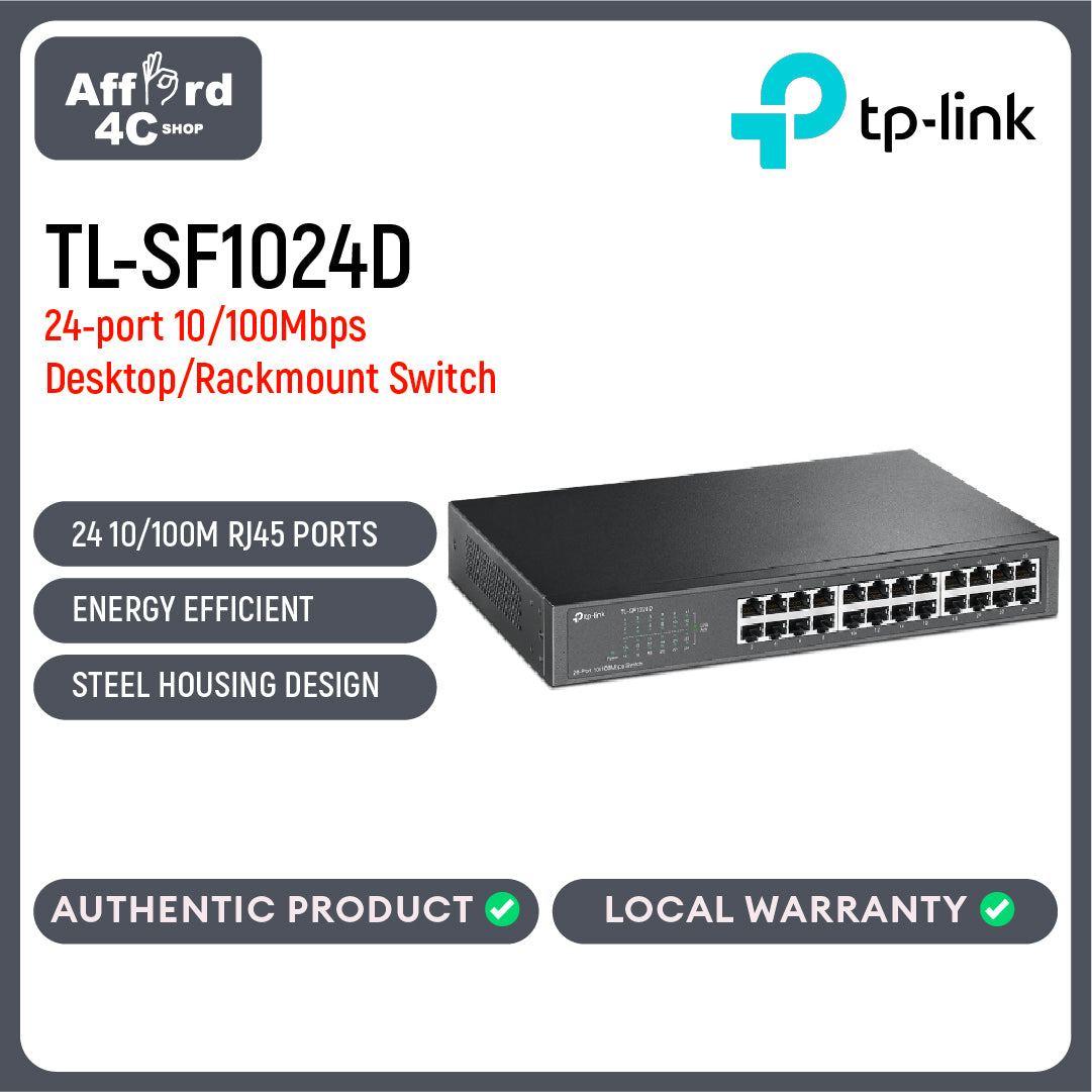 TP-Link TL-SF1024D 24-port 10/100Mbps Desktop/Rackmount Switch