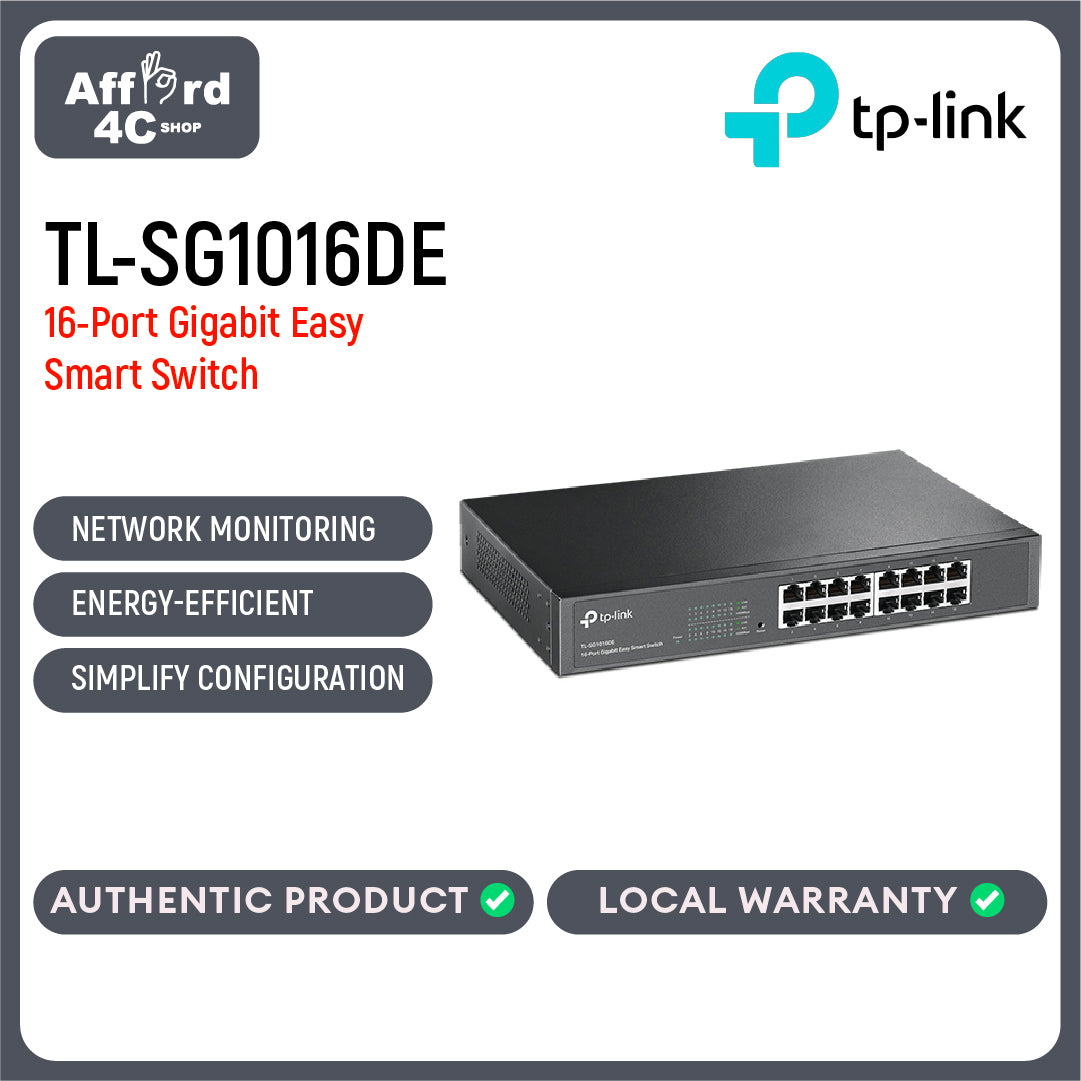 TP-Link TL-SG1016DE 16-Port Gigabit Easy Smart Switch