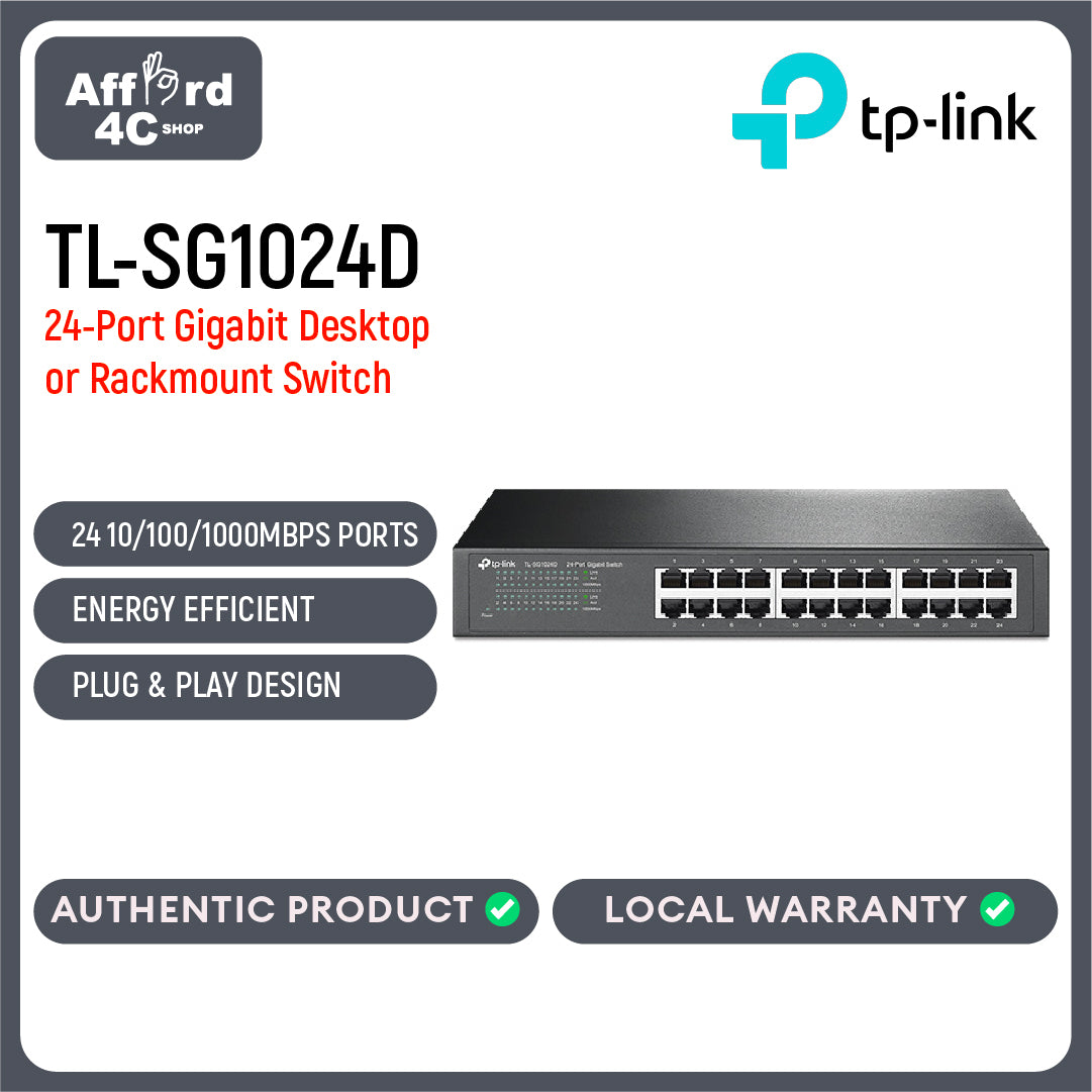 TP-Link TL-SG1024D 24-Port Gigabit Desktop/Rackmount Switch