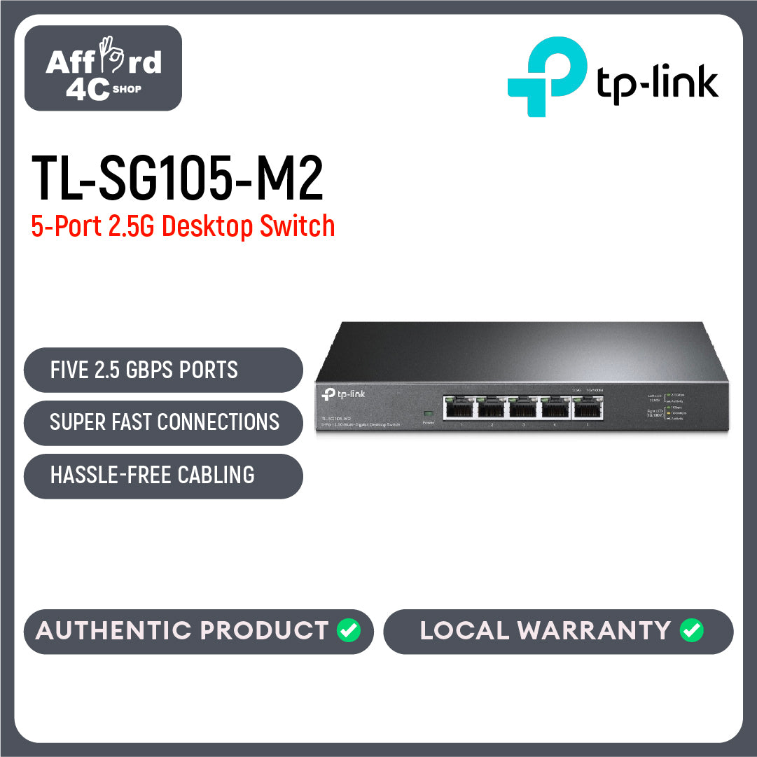 TP-Link TL-SG105-M2 5-Port 2.5G Desktop Switch