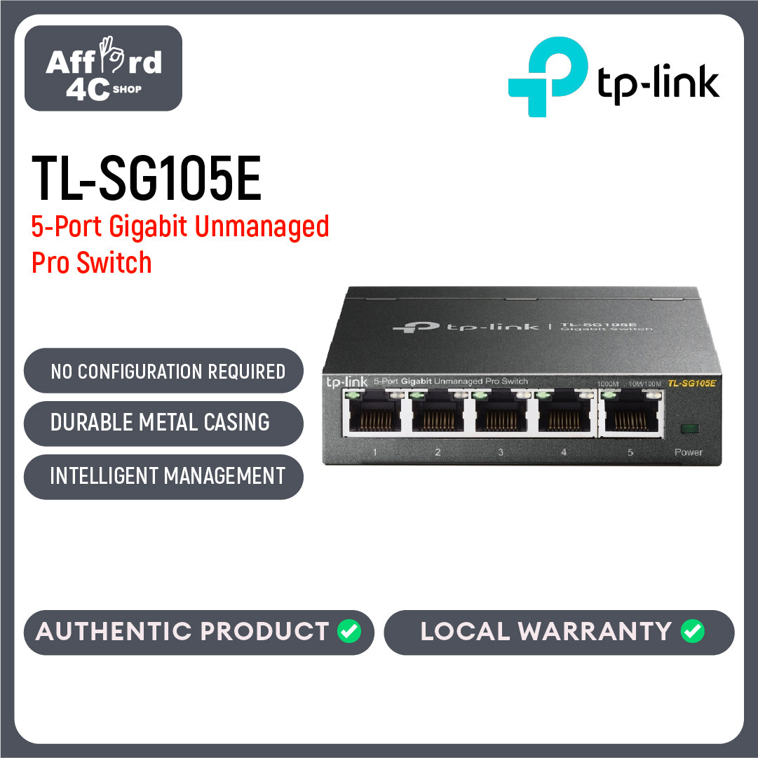 TP-Link TL-SG105E 5-Port Gigabit Unmanaged Pro Switch