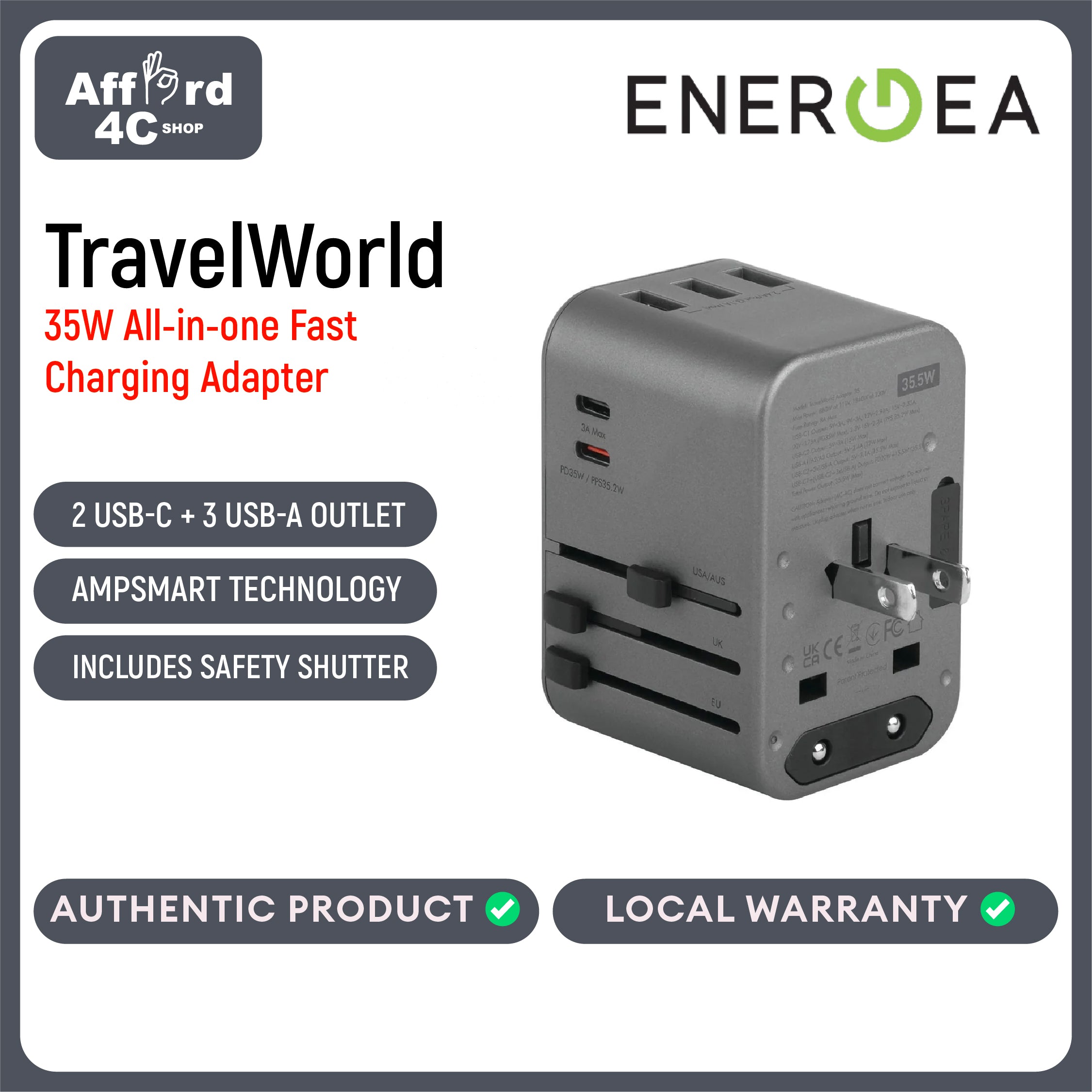 Energea TravelWorld Adapter 35