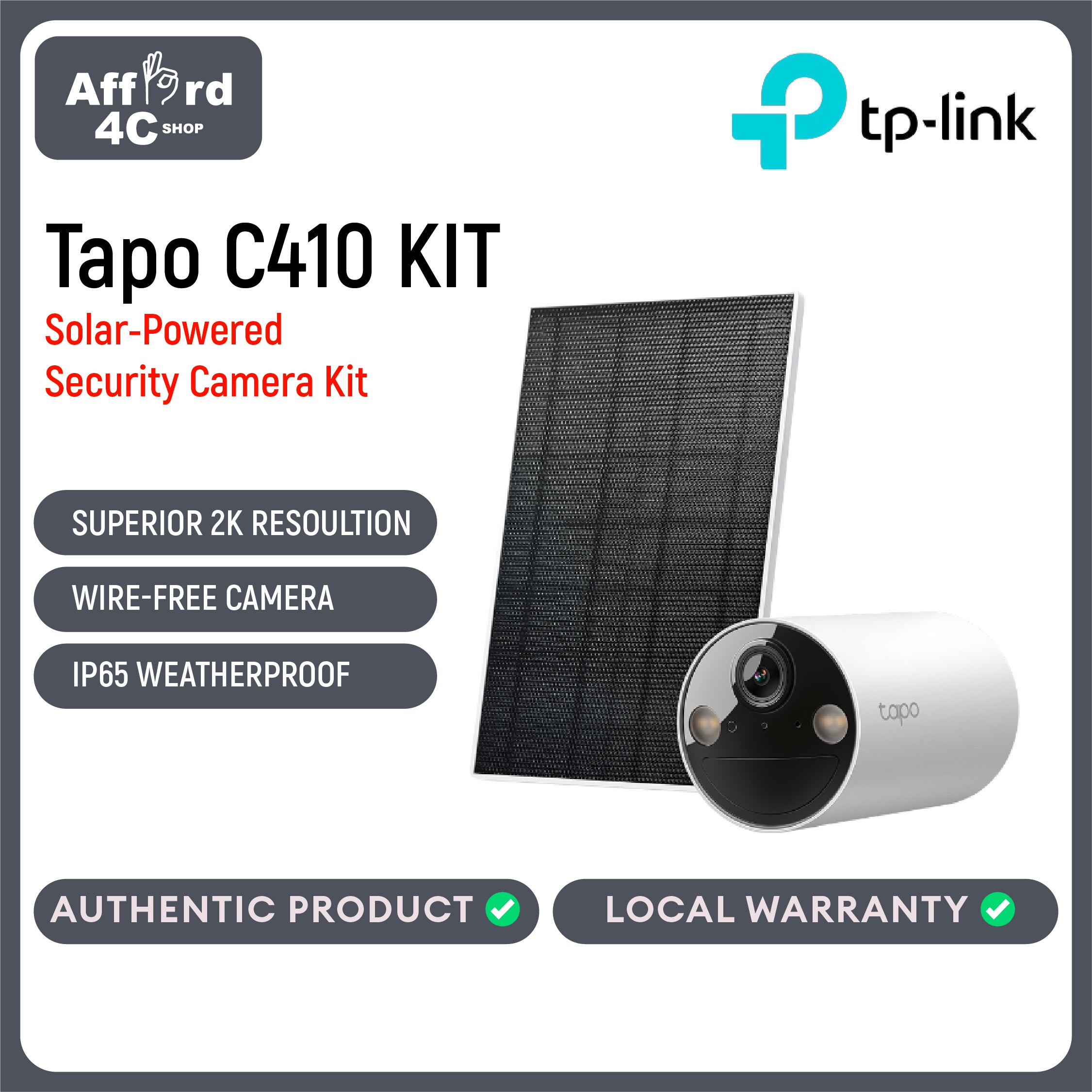 TP-Link Tapo C410 KIT Solar-Powered Security Camera Kit